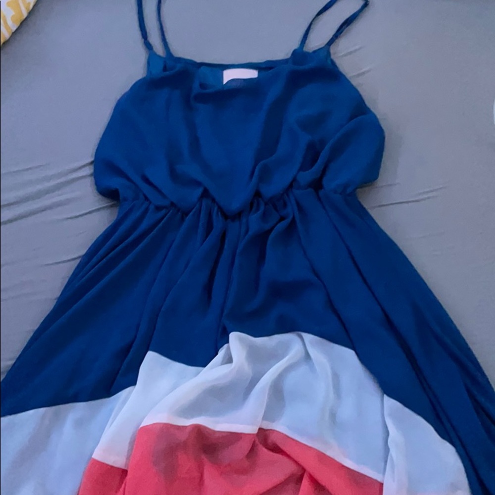 Dress with noodle straps
